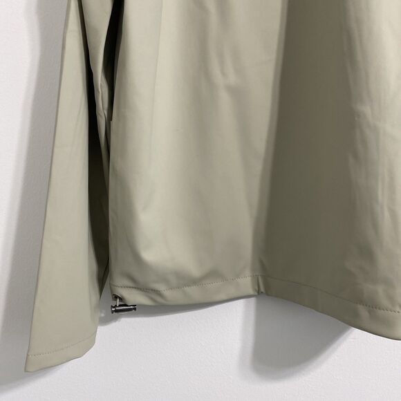 Rains Jacket Unisex Women's Men's L Cement Snap Front Short Hooded Coat NEW - Picture 11 of 16